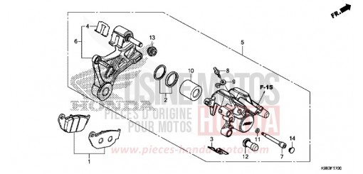REAR BRAKE CALIPER CBF125NAJ de 2018